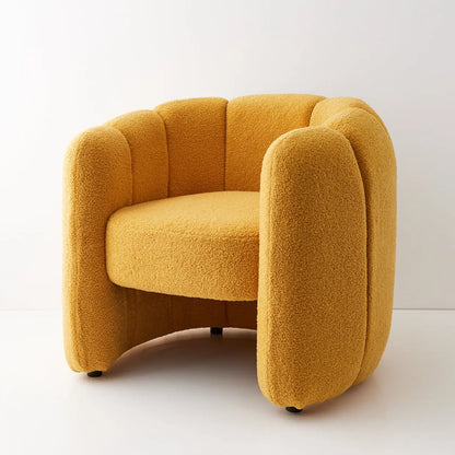 Shell Fabric Accent Chair Mustard - GigiandTom