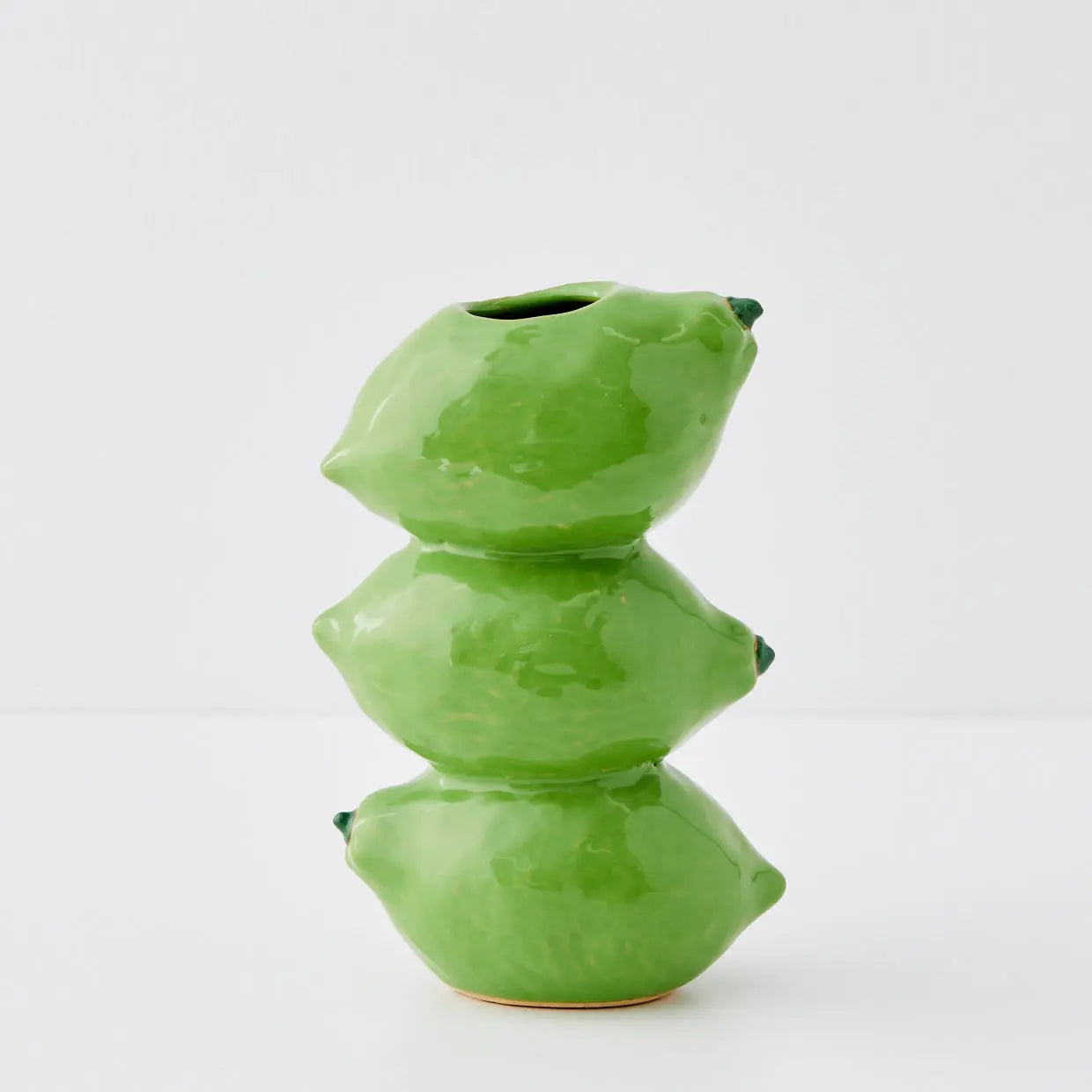 Stacked Lime Ceramic Vase - GigiandTom