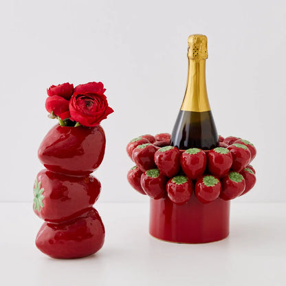 Stacked Strawberry Ceramic Vase - GigiandTom