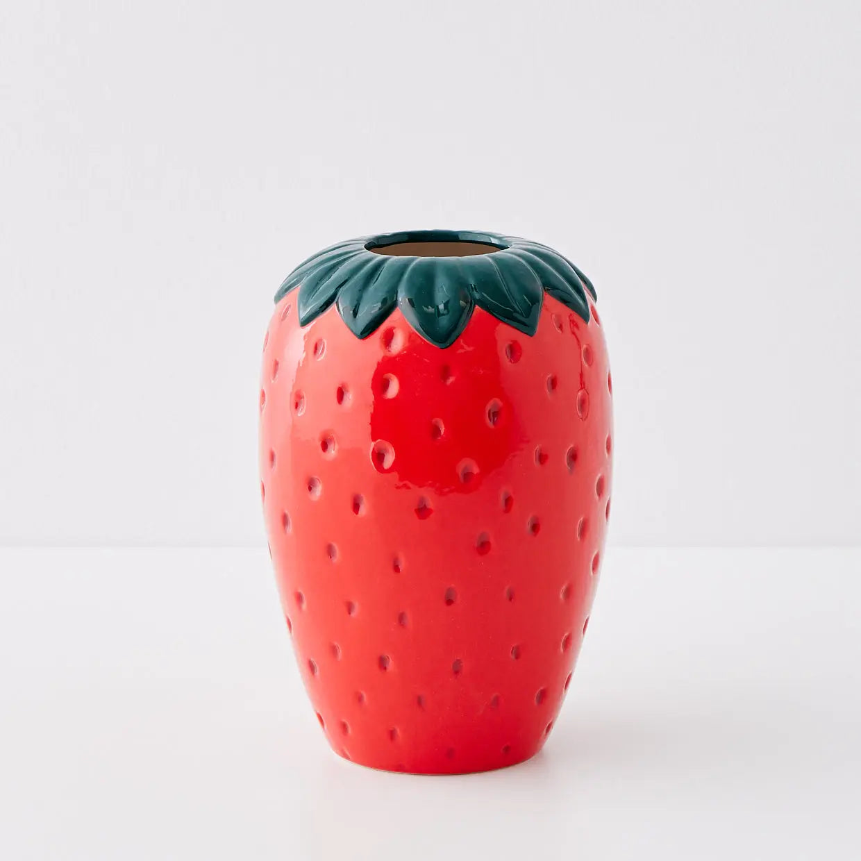 Strawberry Glazed Ceramic Vase - GigiandTom