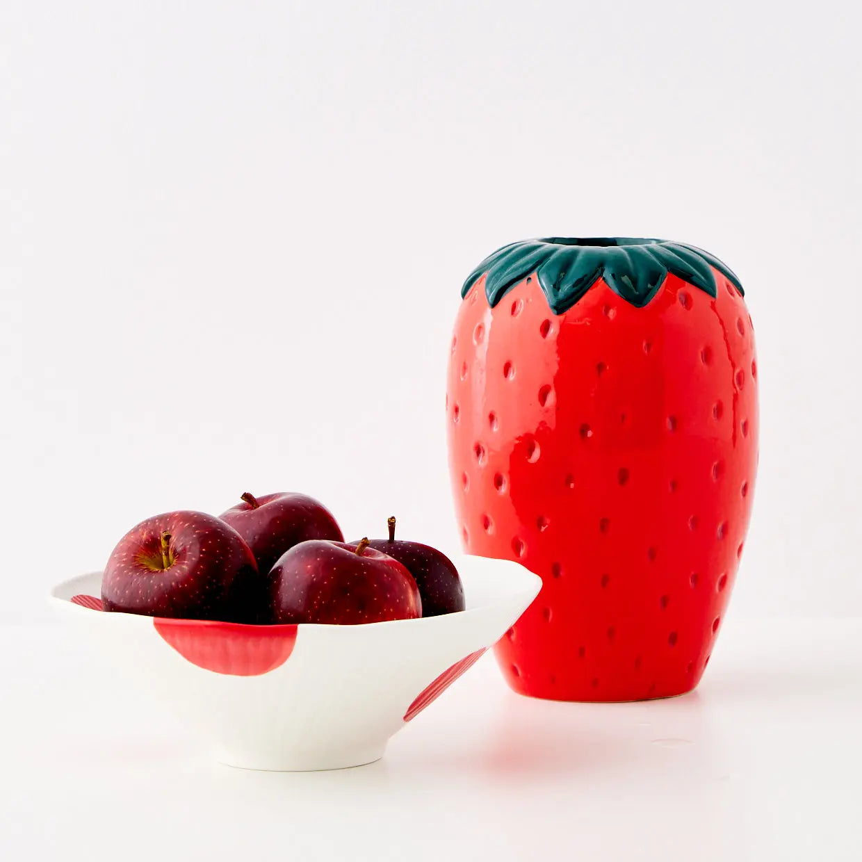 Strawberry Glazed Ceramic Vase - GigiandTom