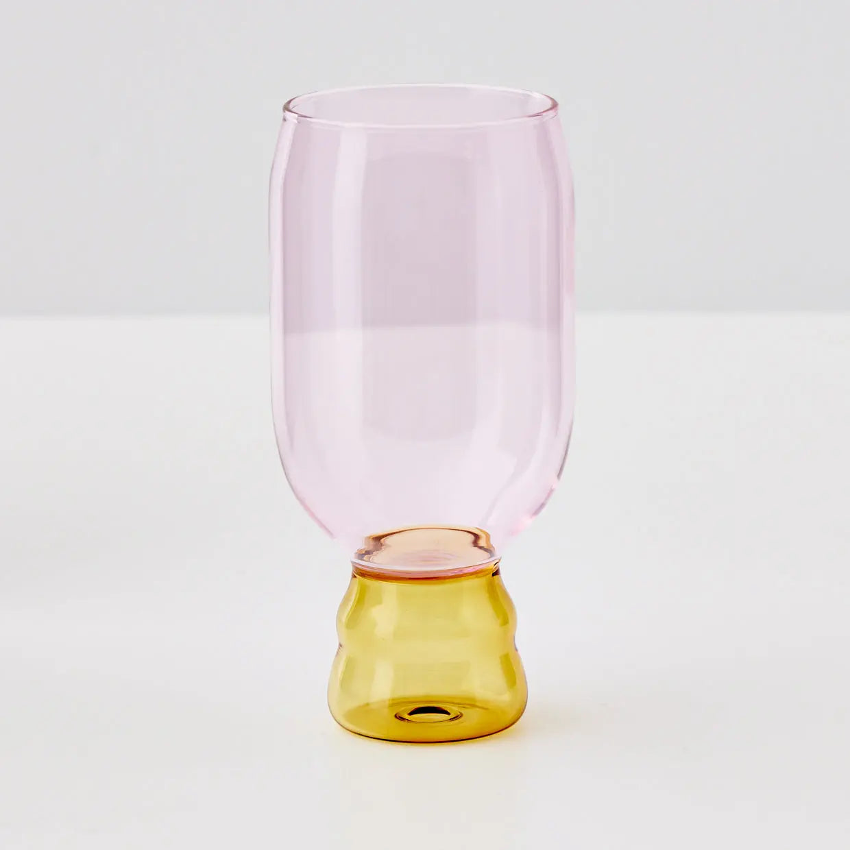 Tall Footed Glass Tumbler Pink - GigiandTom