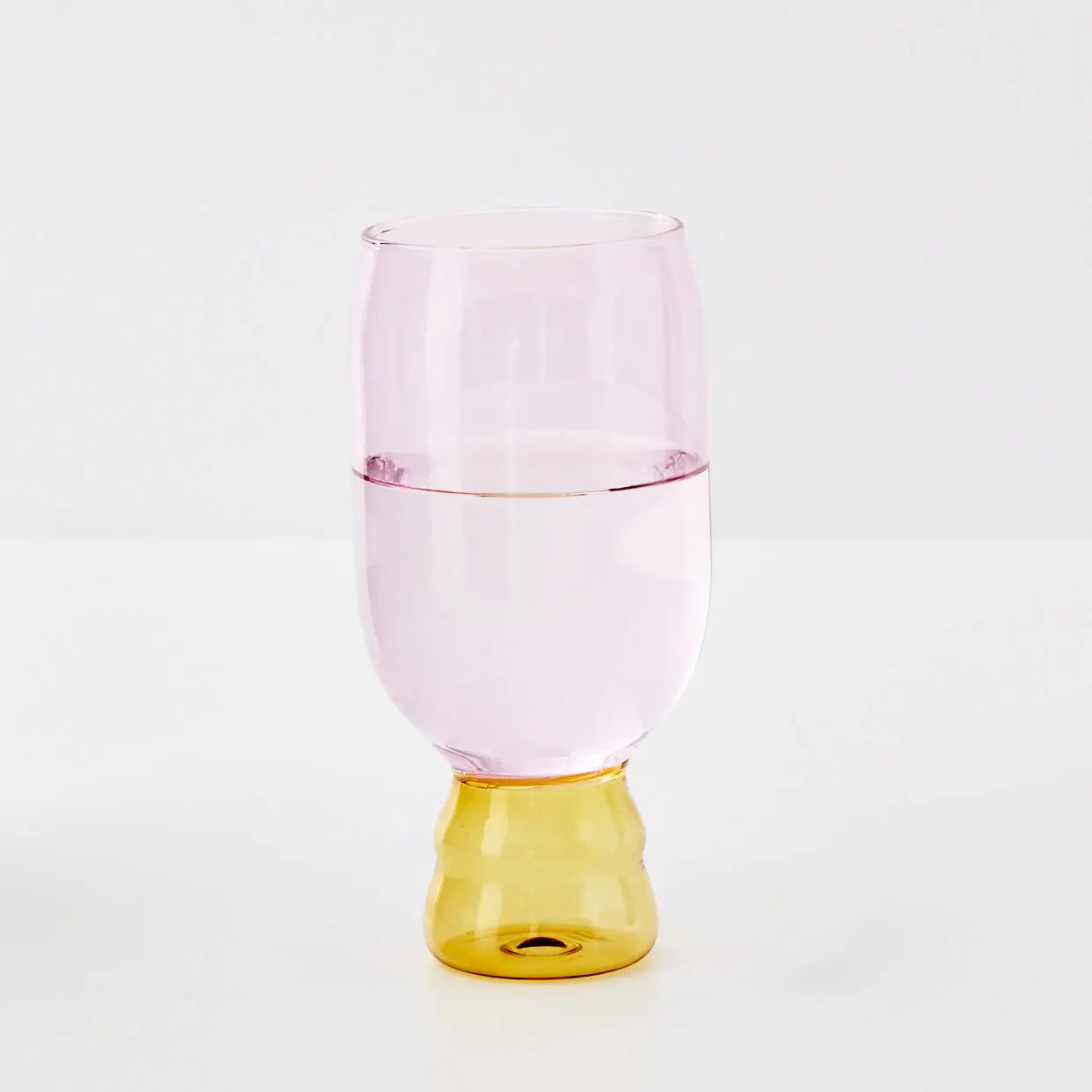 Tall Footed Glass Tumbler Pink - GigiandTom