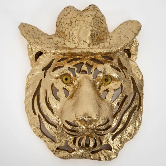 Texan Tiger Gold Resin Wall Hanging - GigiandTom