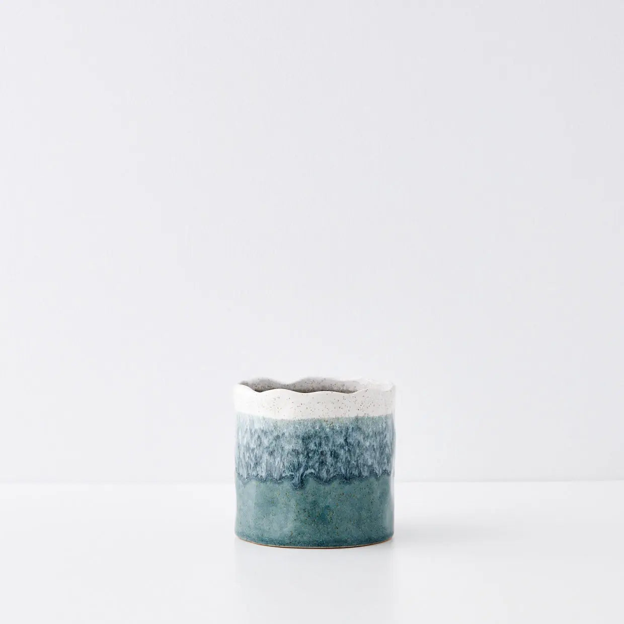 Tidal Ceramic Plant Pot Blue - GigiandTom