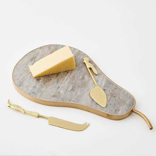 Tropicana Brass Cheese Knife Set - GigiandTom