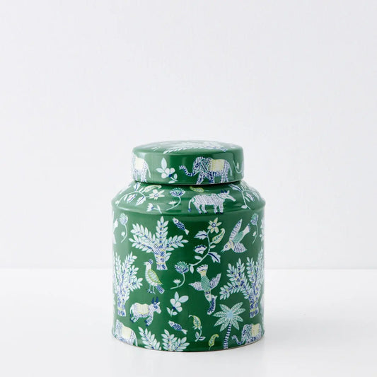 GigiandTom Tropique Ceramic Canister Green