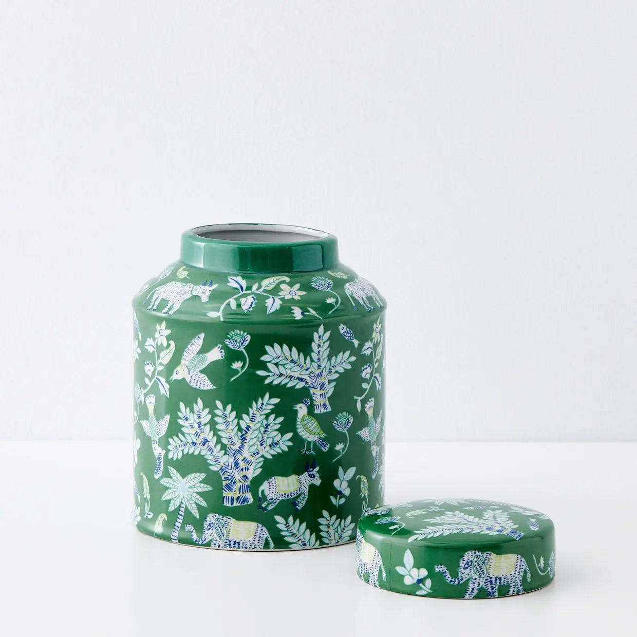 Tropique Ceramic Canister Green - GigiandTom