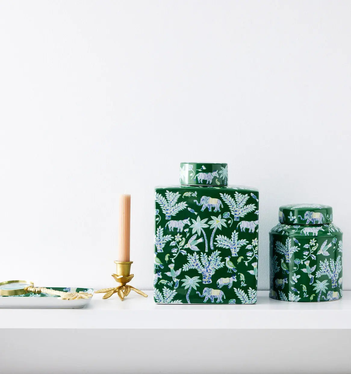 Tropique Ceramic Decorative Tray Green - GigiandTom