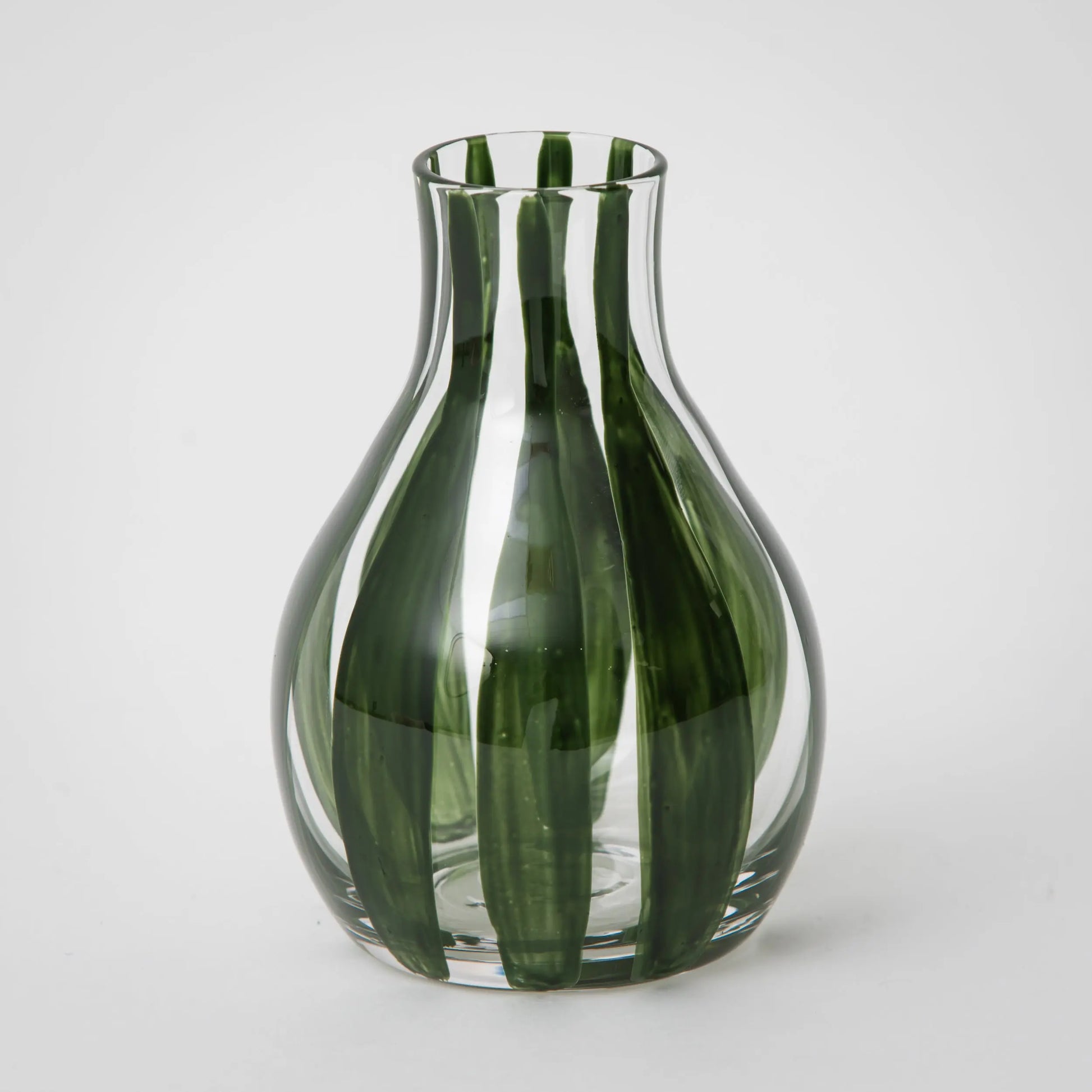 Vertigo Glass Bud Vase Green - GigiandTom