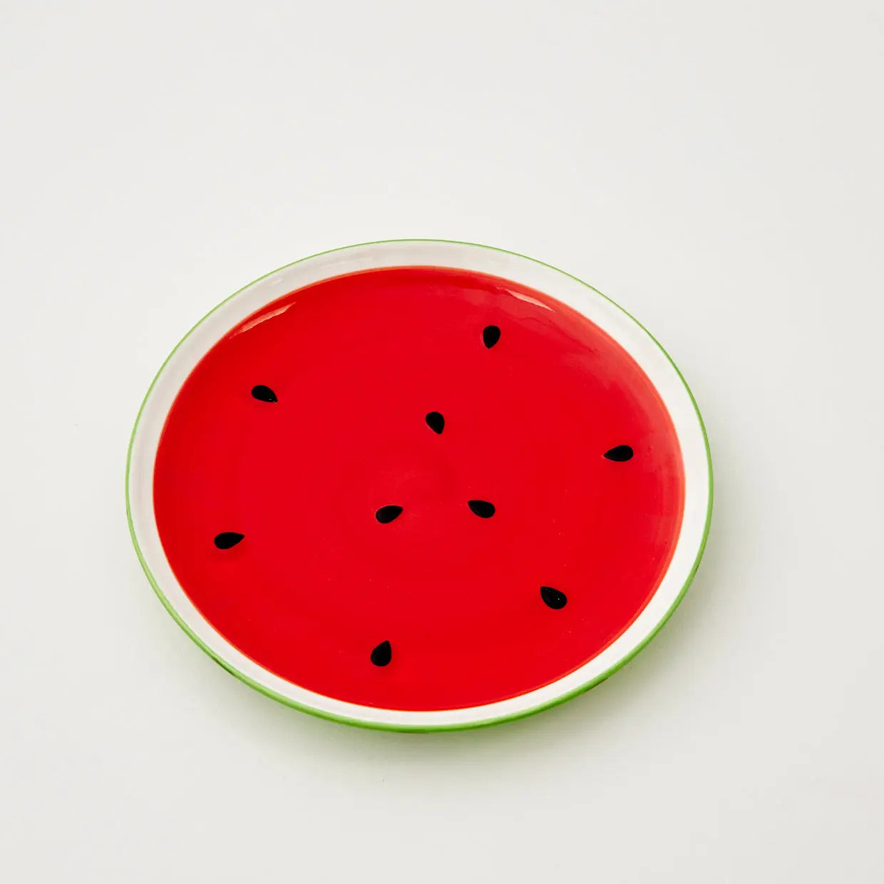 Watermelon Ceramic Plate Red - GigiandTom
