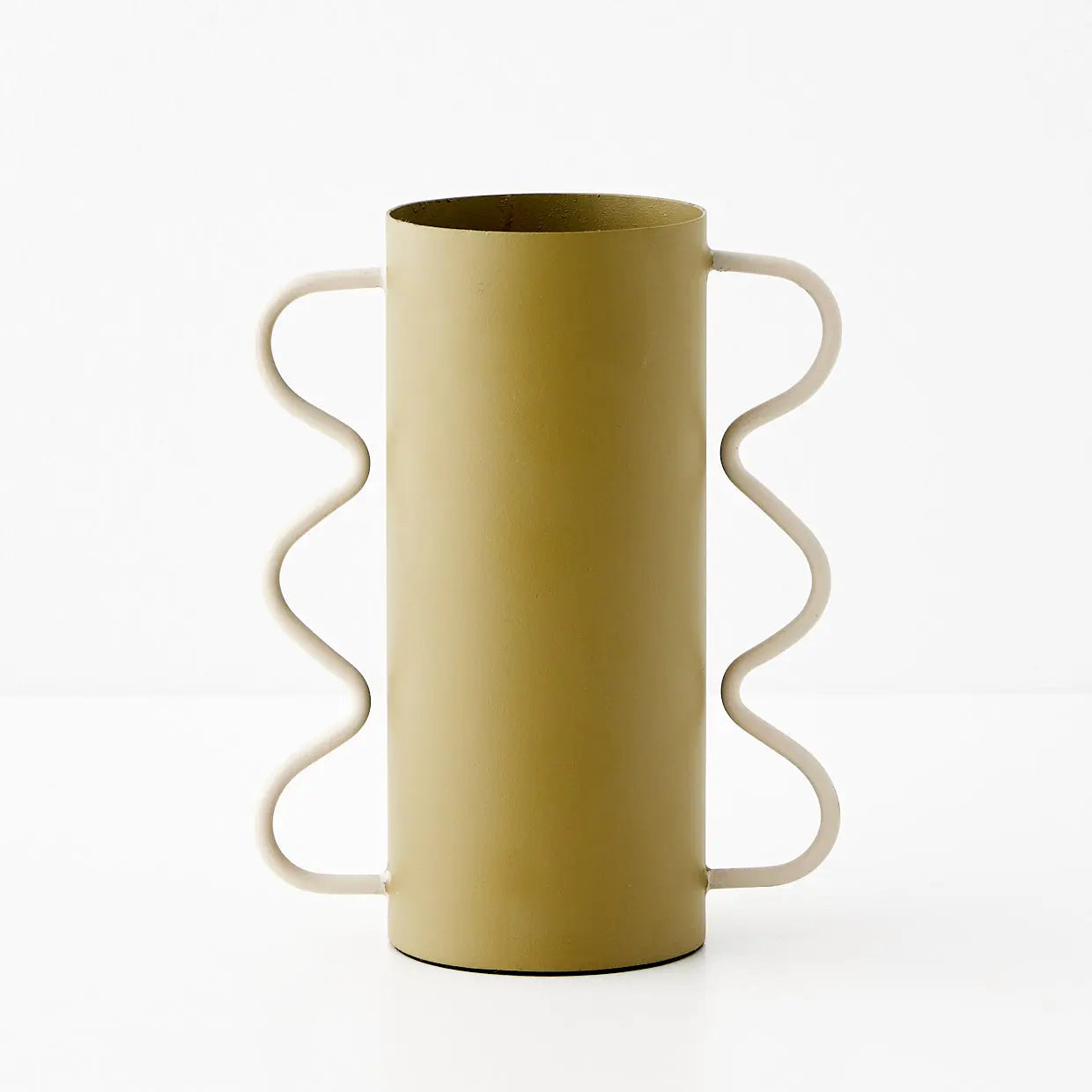 Wave Metal Vase Olive Beige - GigiandTom