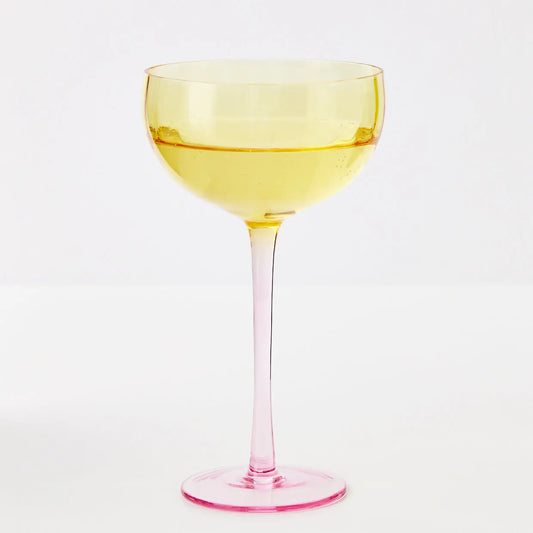 Wine Glass Yellow/Pink - GigiandTom