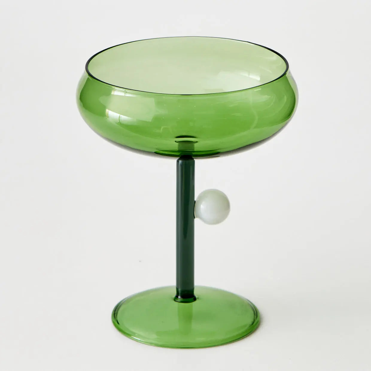 Large Coupe Glass Green - GigiandTom